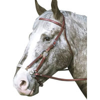Produktbild von Zaldi Western Sidepull Reittrense für Pferde aus Leder in Braun