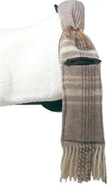 Produktbild von Zaldi Wollstirrupdecke mit Tasche in Braun und Beige
