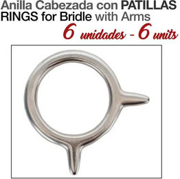 Zaldi Zubehör Ringe für Trensen aus Metall Silber 6er Pack – Bild 1 von 1