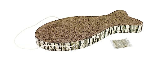 ZAMIBO Kratzbaum in Fischform zum Aufhängen mit Katzenminze 50 x 23 cm für Katzen – Bild 1 von 1