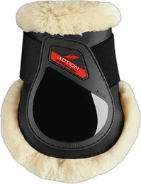 Produktbild von Zandona Action Techno-Fur Gamaschen für Pferde Schwarz Größe L mit Plüschfutter