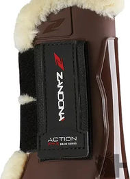 Produktbild von Zandona Action Techno-Fur Gamaschen Sehnenschoner für Pferde Braun Größe L