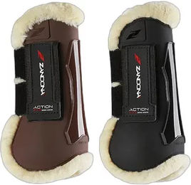 Produktbild von Zandona Action Techno-Fur Gamaschen Sehnenschoner für Pferde Schwarz Größe L