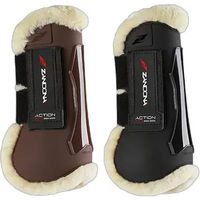 Produktbild von Zandona Action Techno-Fur Gamaschen Sehnenschoner für Pferde Schwarz Größe L