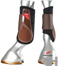 Produktbild von Zandona Carbon Air Workout Vorderbeingamaschen für Pferde aus Neopren Braun Größe M