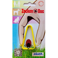 Produktbild von ZeckenDoc Zeckenzange aus Kunststoff in Gelb zur Zeckenentfernung für Menschen, Hunde und Katzen - 1 Stk.