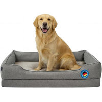 Produktbild von Zedelmaier Orthopädisches Hundebett für mittelgroße und große Hunde mit Flanell und dickem Kissen in Grau
