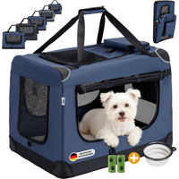 Produktbild von Zedelmaier Tiertransporttasche faltbare Transportbox für Hunde und Katzen aus wasserfestem Oxford-Gewebe inkl. Napf und Beuteln