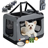Produktbild von Zedelmaier Tiertransporttasche faltbare Transportbox für Hunde und Katzen aus wasserfestem Oxford-Gewebe inkl. Napf und Beuteln