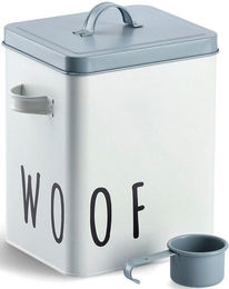 Zeller Woof Futterdose aus Metall für Hundefutter weiß/blau – Bild 1 von 9