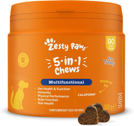 Produktbild von Zesty Paws 5-in-1 Kautabletten Truthahn für Haut Fell Immunsystem und Verdauung 2 x 90 Stück - 2 x 90 Stk.