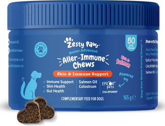 Produktbild von Zesty Paws Senior Funktionssnack Lachs für Allergie und Immunsystem 50 Kautabletten