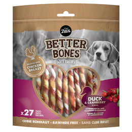 Zeus BetterBones Twists Kausnack für Hunde mit Ente und Huhn 27er Pack - 27 x 11,4 g – Bild 1 von 2