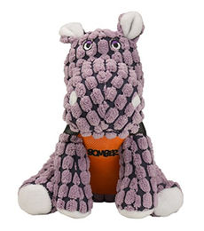 Produktbild von Zeus Bomber Special Forces Team Hundespielzeug Hippo Plüsch Lila 15cm - 15 cm