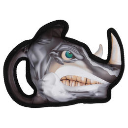 Zeus Growler Rhino Quietschspielzeug aus Nylon in Grau – Bild 1 von 1