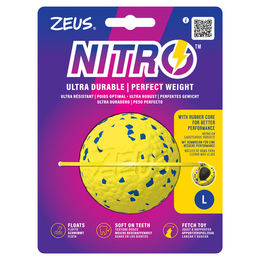 Zeus Hundespielzeug Nitro Ball aus Gummi Gelb Größe L – Bild 1 von 6