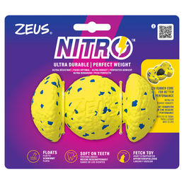 Zeus Hundespielzeug Nitro Grip Ball aus Gummi Gelb 12 cm – Bild 1 von 5