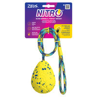 Produktbild von Zeus Hundespielzeug Nitro Schleuderball aus Gummi Gelb Durchmesser 9,2 cm