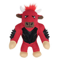 Produktbild von Zeus Hundespielzeug Studs Stier Quietschspielzeug aus TPR in Rot 23 cm