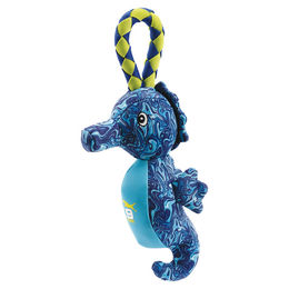 Zeus K9 Fitness Hydro Seepferdchen Wurfspielzeug aus Plüsch in Blau – Bild 1 von 1