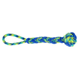 Produktbild von Zeus K9 Interaktives Hundespielzeug Seil mit TPR-Ball Blau für erwachsene Hunde 42 cm