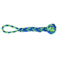 Produktbild von Zeus K9 Interaktives Hundespielzeug Seil mit TPR-Ball Blau für erwachsene Hunde 42 cm