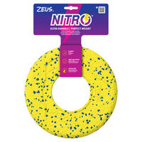 Produktbild von Zeus Nitro Flying Disc Hundespielzeug aus Gummi Gelb Durchmesser 24 cm