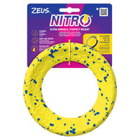 Produktbild von Zeus Schwimmspielzeug Nitro Ring aus Gummi für Welpen Gelb Durchmesser 16 cm