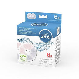 Produktbild von Zeus Triple Action Ersatzfilter für Hundetrinkbrunnen Rahmenlos 6er Pack