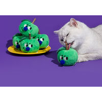 Produktbild von zeze Grüner Apfel Silvervine-Spielzeug aus Samt für Katzen
