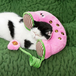 zeze Retro-Telefonkissen Spielkissen für Katzen aus Polyester in Rosa und Grün 30x20 cm – Bild 1 von 1