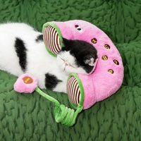 Produktbild von zeze Retro-Telefonkissen Spielkissen für Katzen aus Polyester in Rosa und Grün 30x20 cm
