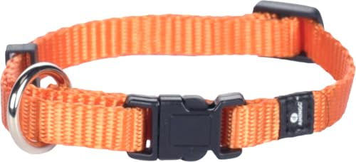 Ziggi Flamingo Hundehalsband Orange XS aus Nylon mit Zugentlastung und stufenloser Verstellbarkeit - 1 Stk. – Bild 1 von 2