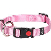 Produktbild von Ziggi Flamingo Hundehalsband Rosa Nylon Größe S 30-45cm mit Zugentlastung und Sicherheitsschloss - 1 Stk.