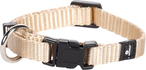Ziggi Hundehalsband Flamingo Beige XS aus Nylon mit Zugentlastung und stufenloser Verstellbarkeit – Bild 1 von 2