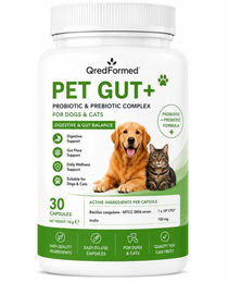 Zimeter PET GUT+ Probiotischer und Präbiotischer Komplex für Hunde und Katzen zur Unterstützung der Verdauung und des Magen-Darm-Traktes 30 Kapseln – Bild 1 von 1