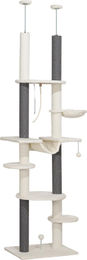 Zimtky Deckenhoher Kratzbaum für Katzen mit Spielball und Körben 255 cm – Bild 1 von 1