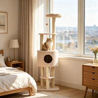 Produktbild von Zimtky Katzenbaum aus Holz Multi-Level Kratzbaum für Katzen