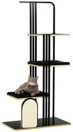 Zimtky Kratzbaum für Katzen aus Stahl in Schwarz 170cm hoch – Bild 1 von 1