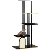 Produktbild von Zimtky Kratzbaum für Katzen aus Stahl in Schwarz 170cm hoch