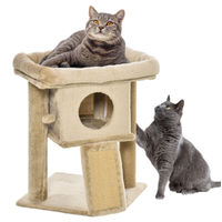 Produktbild von Zimtky Kratzbaum Katzenturm mit Höhle für Katzen in Kaffee Farbe 57 cm