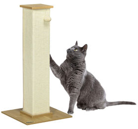 Zimtky Kratzsäule für Katzen 80 cm hoch aus Sisalseil in Beige und Natur – Bild 1 von 1