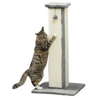 Produktbild von Zimtky Kratzsäule für Katzen 81 cm Grau und Cremeweiß