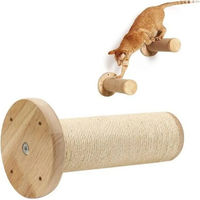 Produktbild von Zimtky Kratzsäule für Katzen aus Holz und Sisal in Beige zur Wandmontage