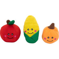 Produktbild von ZippyPaws Miniz Herbsternte Plüschspielzeug für Hunde 3er-Pack Bunt