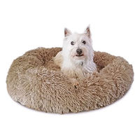 Produktbild von ZOLLNER Hundebett Donut rund Hellbraun 60 cm aus Polyester waschbar - 60 cm