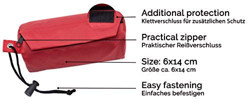 ZOLLNER24 Futterbeutel für Hunde aus Polyester in Rot Größe S - 6 cm – Bild 1 von 4