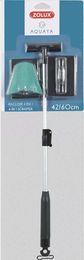 Produktbild von Zolux 4-in-1 Aquarienschaber mit Teleskopfunktion aus Edelstahl in Schwarz