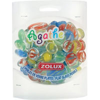 Produktbild von Zolux Agathe Glasperlen flach bunt gemischt als Bodengrund für Fische