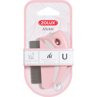 Produktbild von Zolux Anah Runder Flohkamm für Katzen aus Kunststoff in Rosa